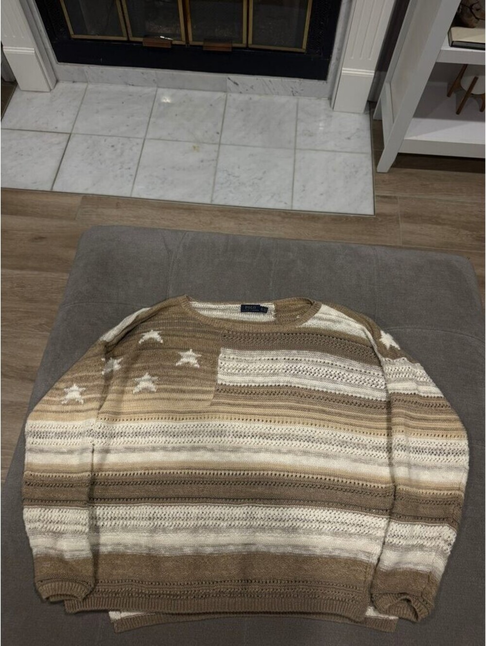 Polo Ralph Lauren America Flag Knit Sweater Stars Stripes XL